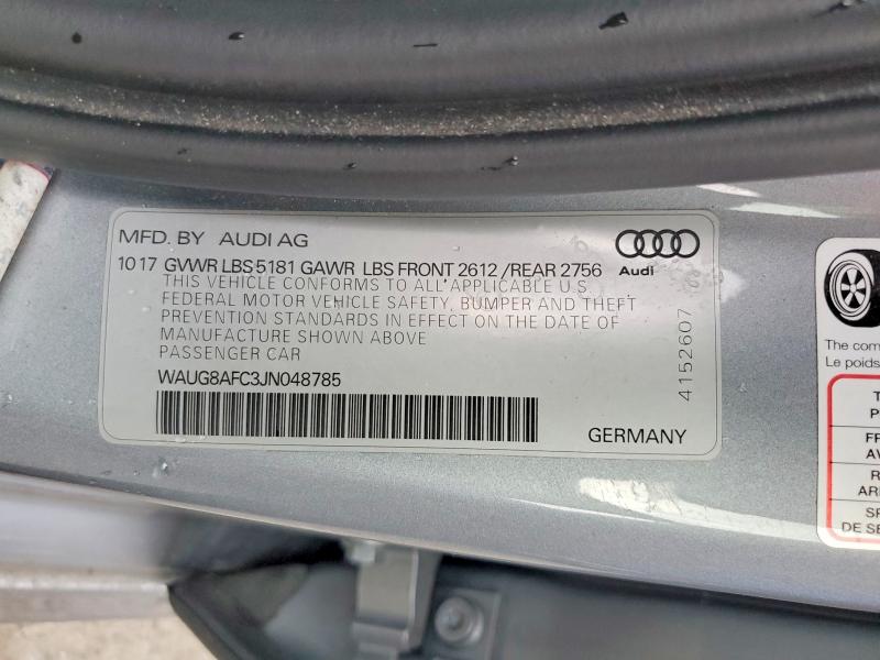Aukcja sprzedaży 2018 Audi A6, vin: WAUG8AFC3JN048785, numer aukcji: 60300746