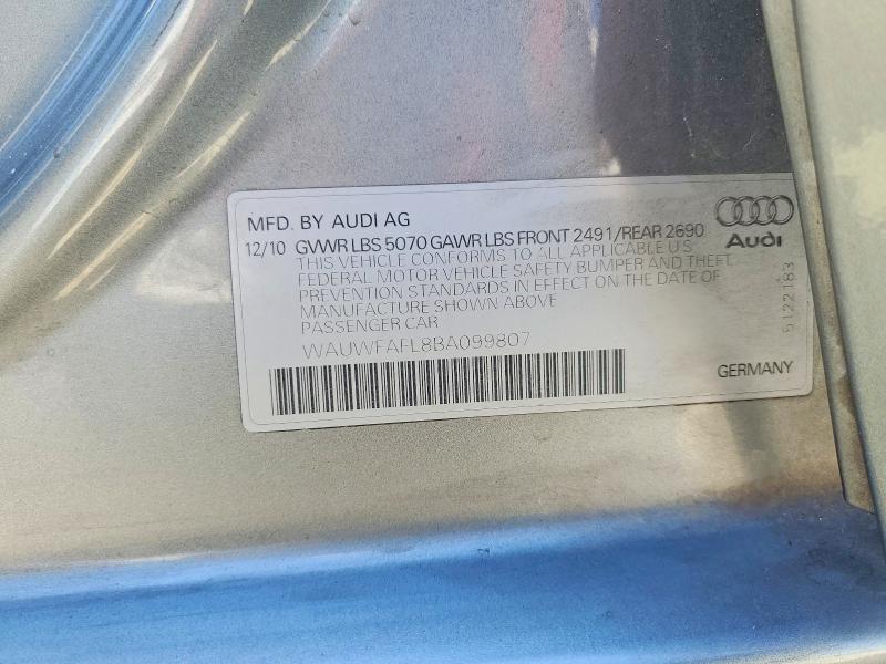 Продажа на аукционе авто 2011 Audi A4, vin: WAUWFAFL8BA099807, номер лота: 62360526