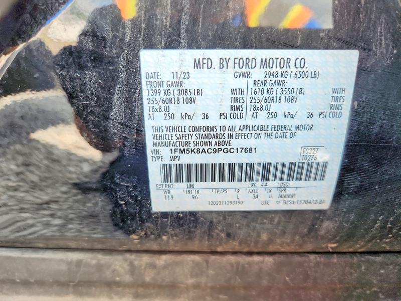 Aukcja sprzedaży 2023 Ford Explorer, vin: 1FM5K8AC9PGC17681, numer aukcji: 62294406