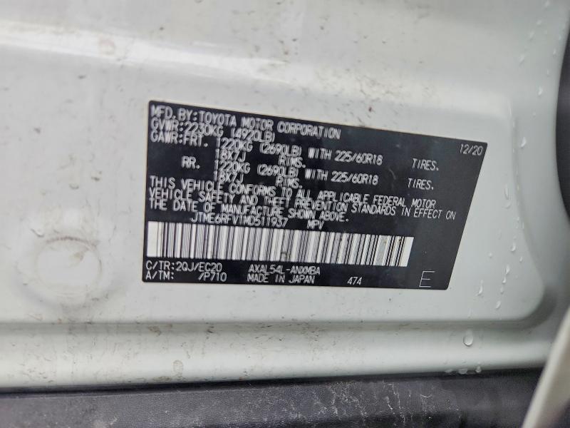 Aukcja sprzedaży 2021 Toyota Rav4, vin: JTME6RFV1MD511937, numer aukcji: 61903986