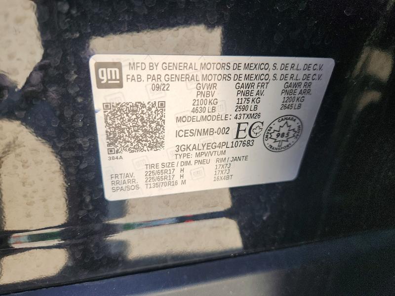 2023 Gmc Terrain მანქანა იყიდება აუქციონზე, vin: 3GKALYEG4PL107683, აუქციონის ნომერი: 59706896