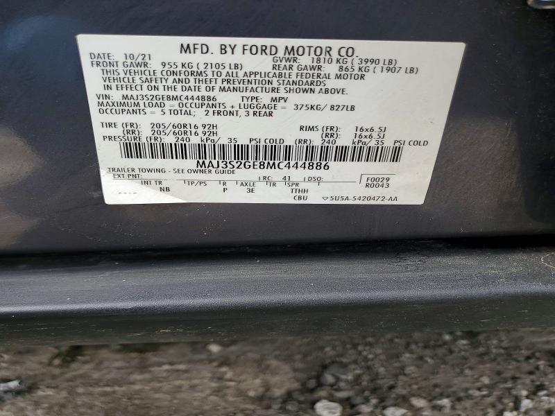 Auction sale of the 2021 Ford Ecosport, vin: MAJ3S2GE8MC444886, lot number: 59405706
