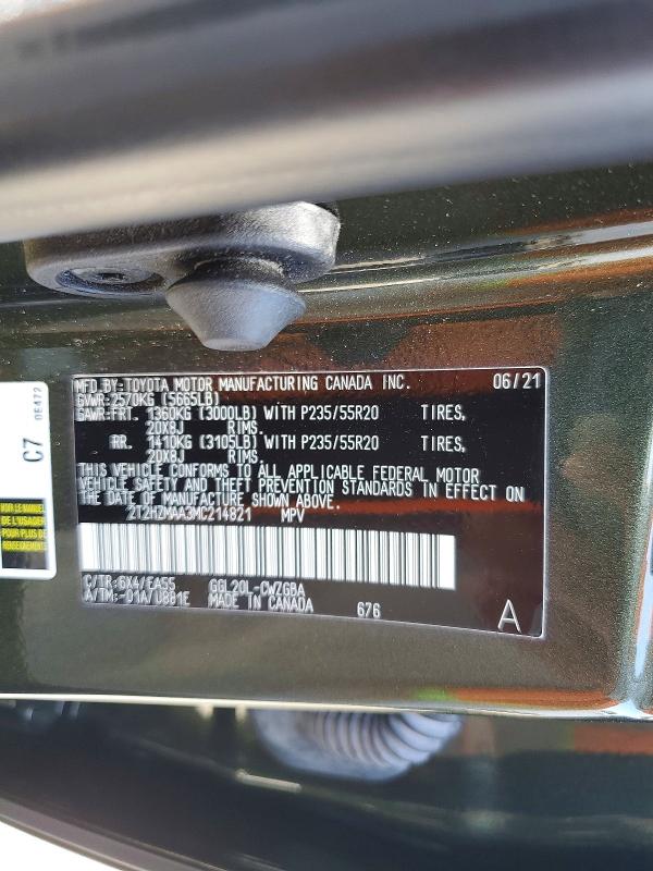 2021 Lexus Rx მანქანა იყიდება აუქციონზე, vin: 2T2HZMAA3MC214821, აუქციონის ნომერი: 62854676