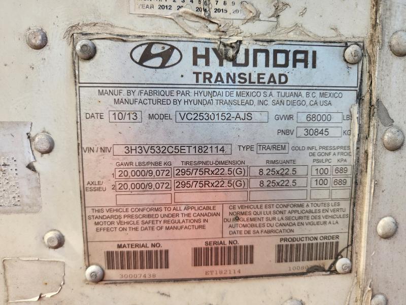 60230136 :رقم المزاد ، 3H3V532C5ET182114 vin ، 2014 Hyundai Translead Inc Unknown مزاد بيع