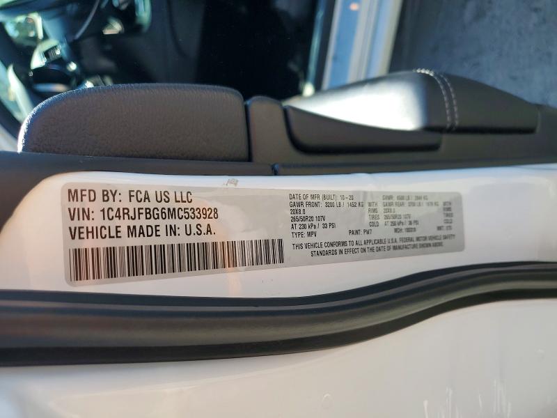 Продажа на аукционе авто 2021 Jeep Grand Cherokee, vin: 1C4RJFBG6MC533928, номер лота: 62641266