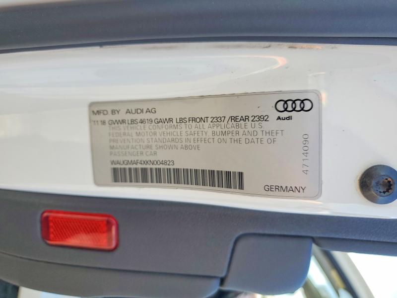 Aukcja sprzedaży 2019 Audi A4, vin: WAUGMAF4XKN004823, numer aukcji: 61033126