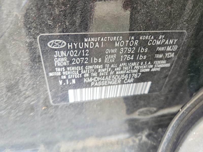 Продажа на аукционе авто 2013 Hyundai Elantra, vin: KMHDH4AE5DU561767, номер лота: 62140926