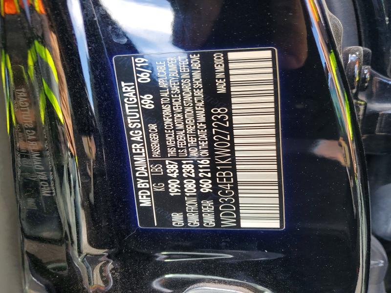 Продаж на аукціоні авто 2019 Mercedes-benz A, vin: WDD3G4EB1KW027238, номер лоту: 62236586