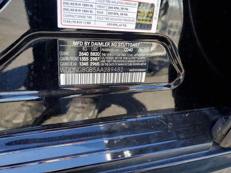 Продаж на аукціоні авто 2010 Mercedes-benz S, vin: WDDNG8GB5AA289482, номер лоту: 62267236