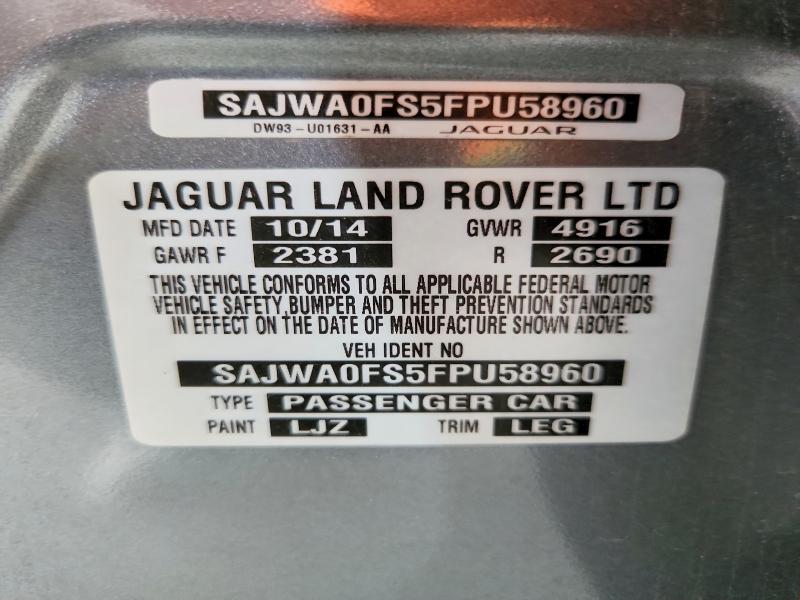Auction sale of the 2015 Jaguar Xf, vin: SAJWA0FS5FPU58960, lot number: 61778296