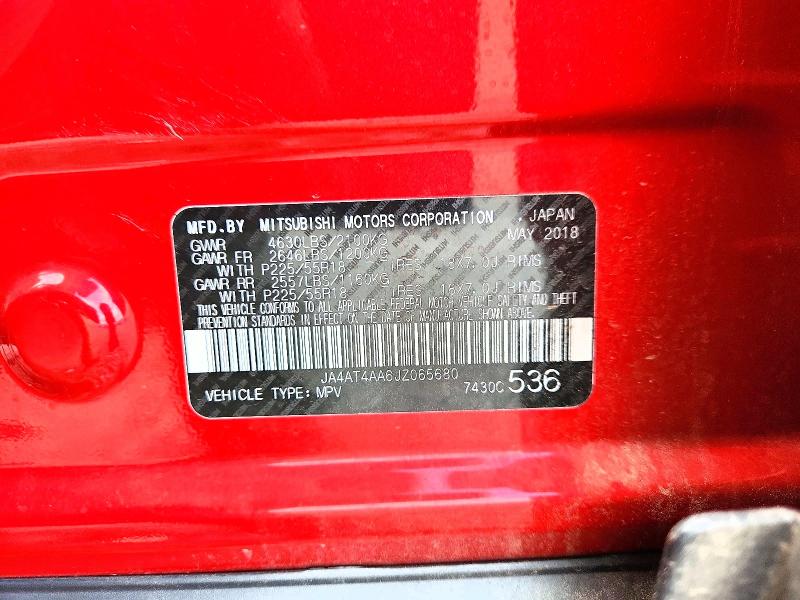 Aukcja sprzedaży 2018 Mitsubishi Eclipse Cross, vin: JA4AT4AA6JZ065680, numer aukcji: 62843796