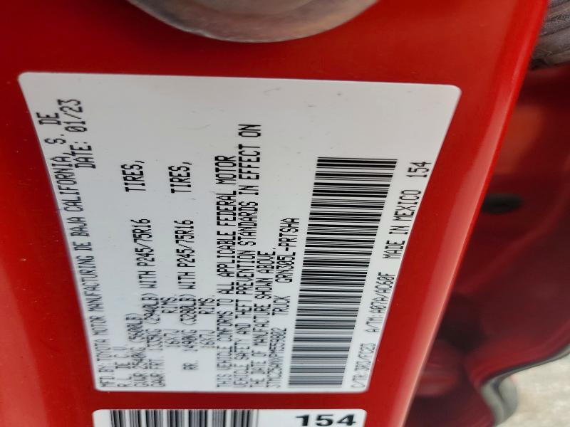 61855916 :رقم المزاد ، 3TMCZ5ANXPM559802 vin ، 2023 Toyota Tacoma مزاد بيع
