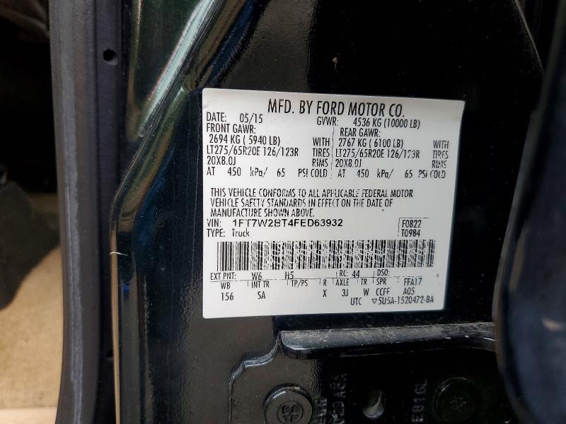 Aukcja sprzedaży 2015 Ford F250, vin: 1FT7W2BT4FED63932, numer aukcji: 63103216