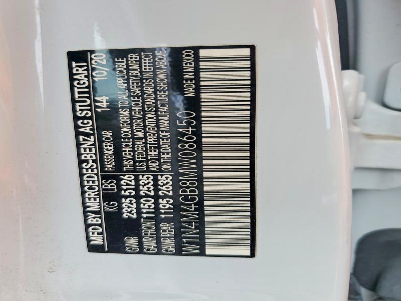 61549486 :رقم المزاد ، W1N4M4GB8MW086450 vin ، 2021 Mercedes-benz Glb مزاد بيع