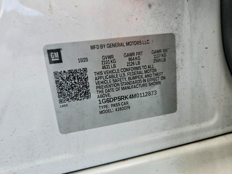 Продаж на аукціоні авто 2021 Cadillac Ct5, vin: 1G6DP5RK4M0112873, номер лоту: 59796306