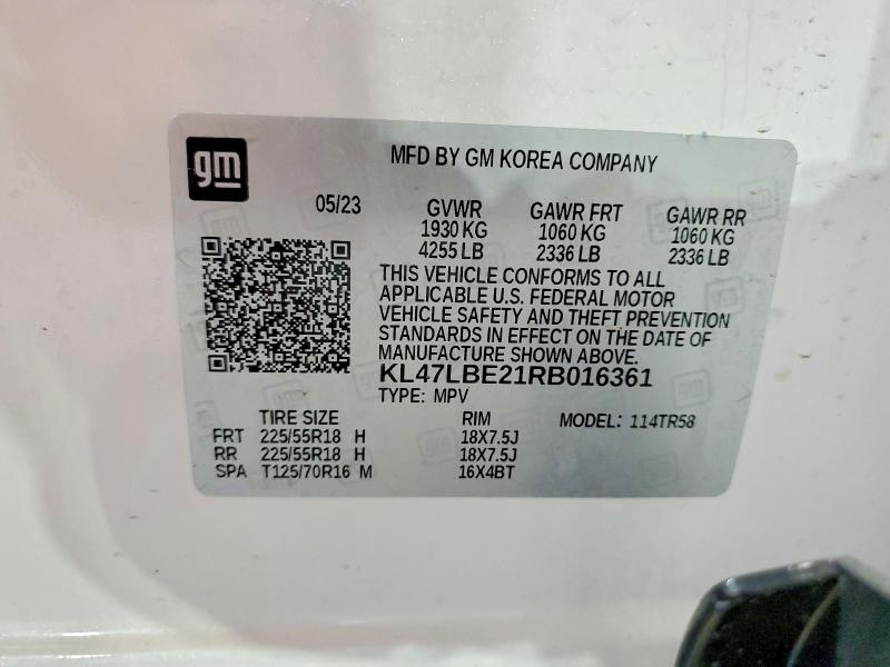 2024 Buick Envista მანქანა იყიდება აუქციონზე, vin: KL47LBE21RB016361, აუქციონის ნომერი: 59260956