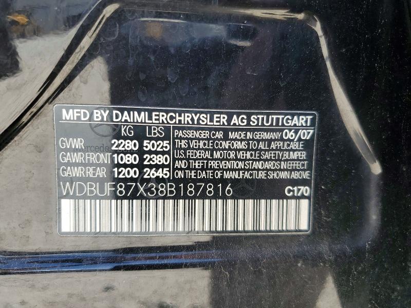 Aukcja sprzedaży 2008 Mercedes-benz E-class E350 4matic, vin: WDBUF87X38B187816, numer aukcji: 60768546