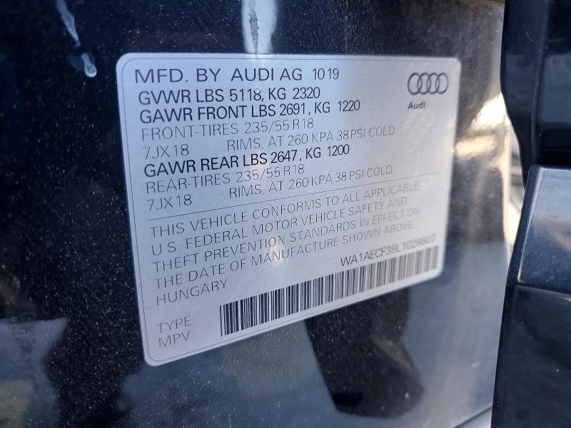 Aukcja sprzedaży 2020 Audi Q3, vin: WA1AECF39L1028607, numer aukcji: 61558276