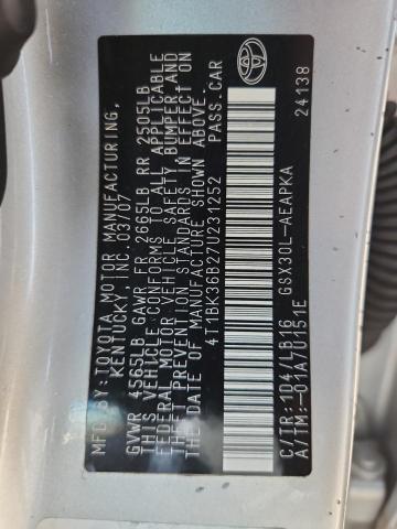Продажа на аукционе авто 2007 Toyota Avalon, vin: 4T1BK36B27U231252, номер лота: 59871786