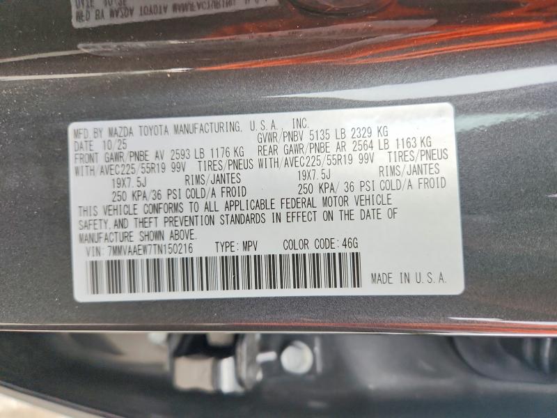 Aukcja sprzedaży 2026 Mazda Cx-50, vin: 7MMVAAEW7TN150216, numer aukcji: 60416746