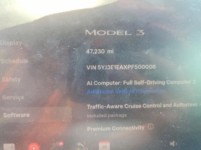 Продаж на аукціоні авто 2023 Tesla Model 3, vin: 5YJ3E1EAXPF500006, номер лоту: 60973396