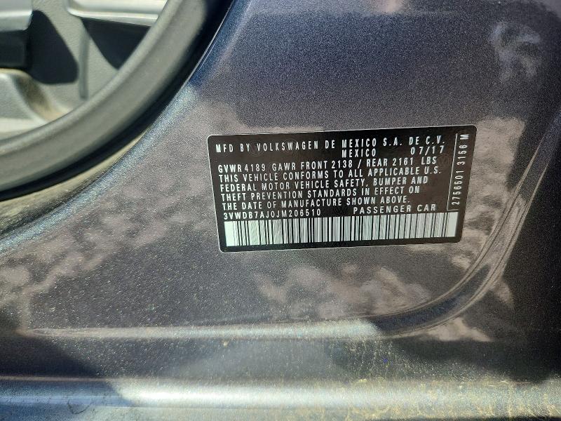 Aukcja sprzedaży 2018 Volkswagen Jetta, vin: 3VWDB7AJ0JM206510, numer aukcji: 59542896