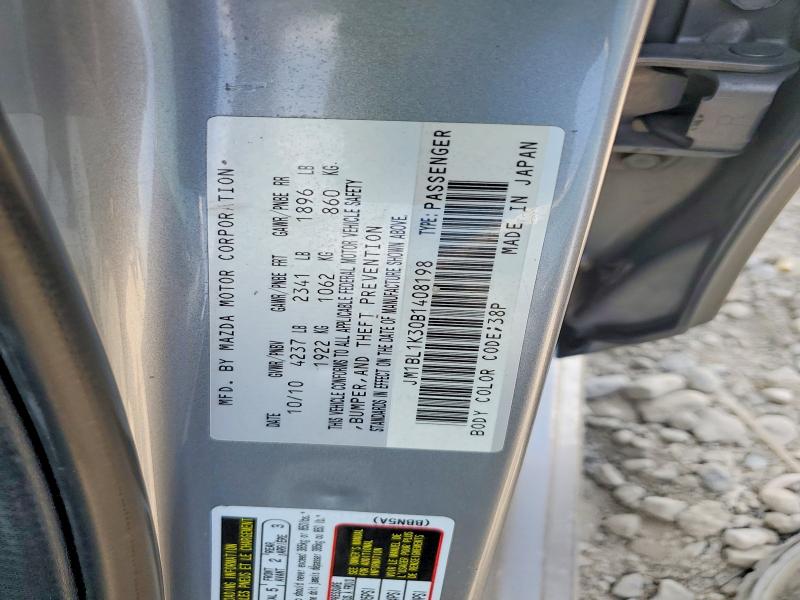 Aukcja sprzedaży 2011 Mazda Speed, vin: JM1BL1K30B1408198, numer aukcji: 60176516