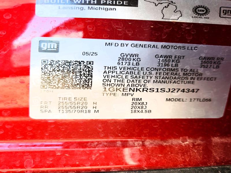 60844296 :رقم المزاد ، 1GKENKRS1SJ274347 vin ، 2025 Gmc Acadia مزاد بيع