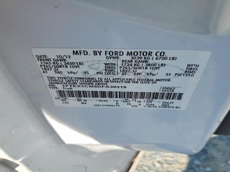 Aukcja sprzedaży 2013 Ford F150, vin: 1FTEX1CM5DFA39319, numer aukcji: 61362296