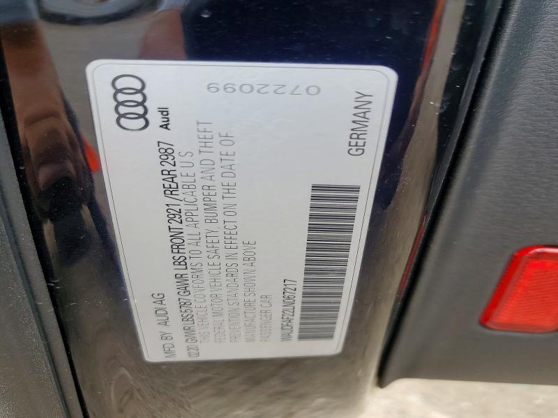 61383756 :رقم المزاد ، WAUDFAF22LN067217 vin ، 2020 Audi S6 مزاد بيع