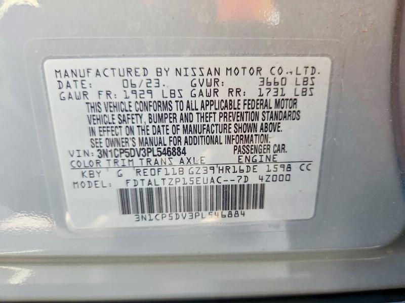 61730586 :رقم المزاد ، 3N1CP5DV3PL546884 vin ، 2023 Nissan Kicks مزاد بيع