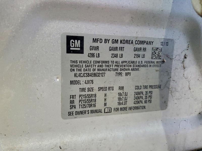Продажа на аукционе авто 2014 Buick Encore, vin: KL4CJCSB4EB632127, номер лота: 60811496