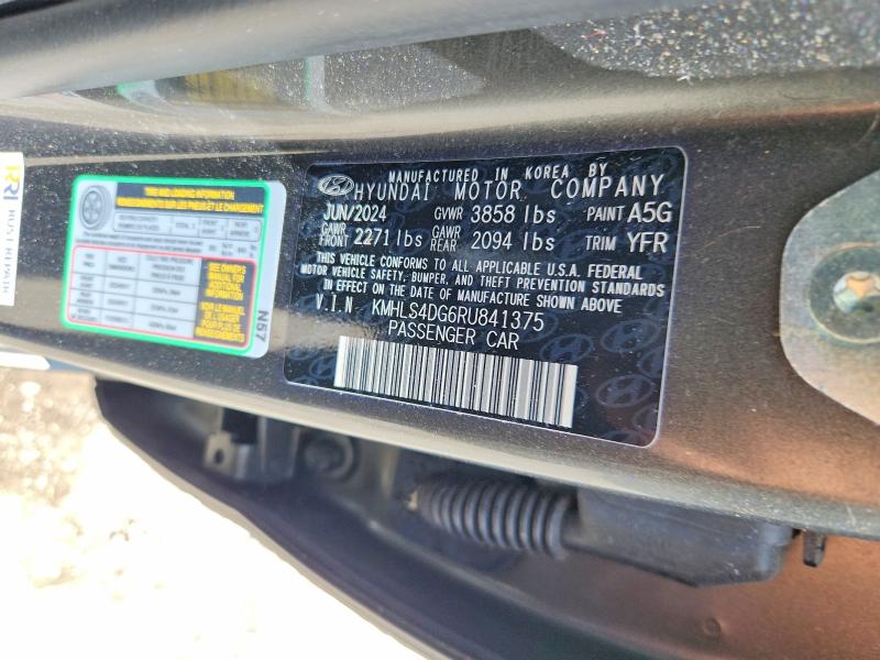 Продажа на аукционе авто 2024 Hyundai Elantra, vin: KMHLS4DG6RU841375, номер лота: 60124136