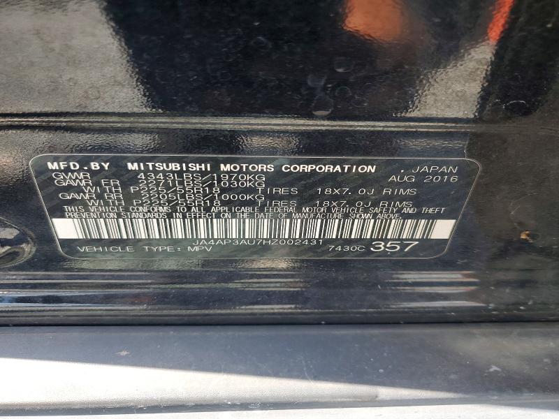 Aukcja sprzedaży 2017 Mitsubishi Outlander Sport, vin: JA4AP3AU7HZ002431, numer aukcji: 62309846