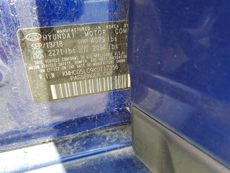 60144066 :رقم المزاد ، KMHC05LC9KU117356 vin ، 2019 Hyundai Ioniq مزاد بيع