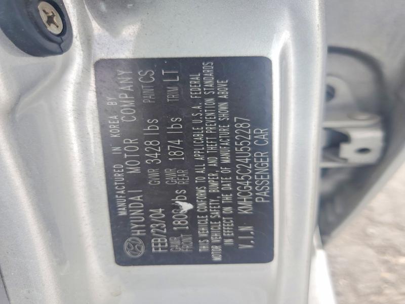 Продаж на аукціоні авто 2004 Hyundai Accent, vin: KMHCG45C24U552287, номер лоту: 85637535