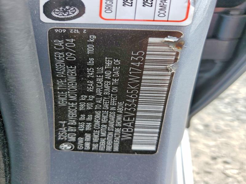 Продажа на аукционе авто 2005 Bmw 325, vin: WBAEV33465KW17435, номер лота: 59714506