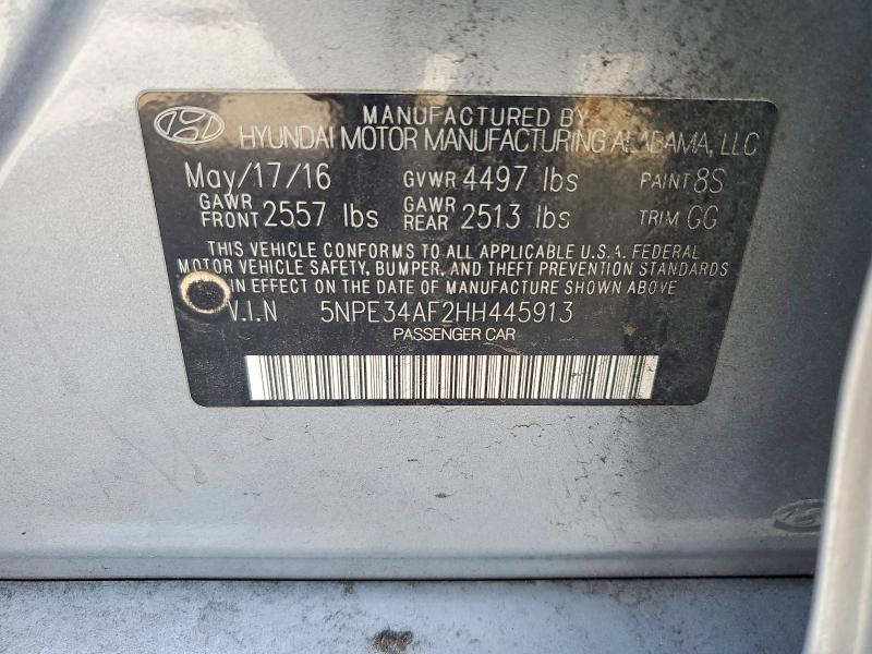 Продажа на аукционе авто 2017 Hyundai Sonata, vin: 5NPE34AF2HH445913, номер лота: 60443696