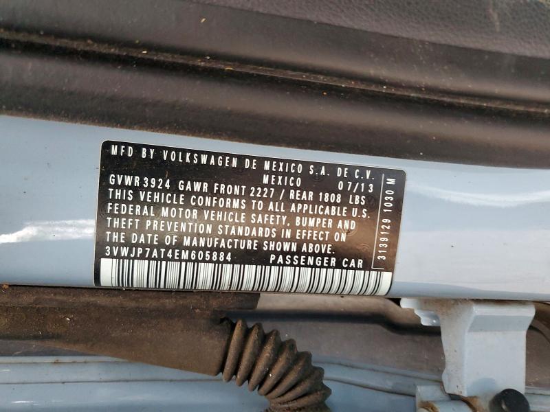 Aukcja sprzedaży 2014 Volkswagen Beetle, vin: 3VWJP7AT4EM605884, numer aukcji: 61639816