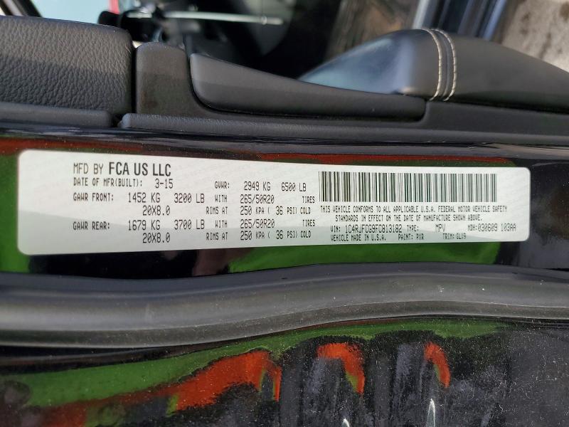 59877436 :رقم المزاد ، 1C4RJFCG9FC813182 vin ، 2015 Jeep Grand Cherokee مزاد بيع