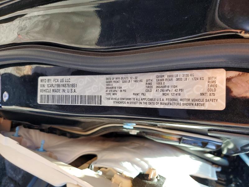 Продаж на аукціоні авто 2022 Jeep Grand Cherokee, vin: 1C4RJYB61N8761651, номер лоту: 61240476