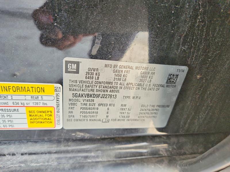 Aukcja sprzedaży 2015 Buick Enclave, vin: 5GAKVBKD9FJ227813, numer aukcji: 63522296