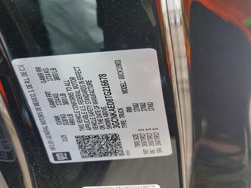 Продажа на аукционе авто 2026 Chevrolet Silverado, vin: 3GCNKAED8TG216678, номер лота: 61432356