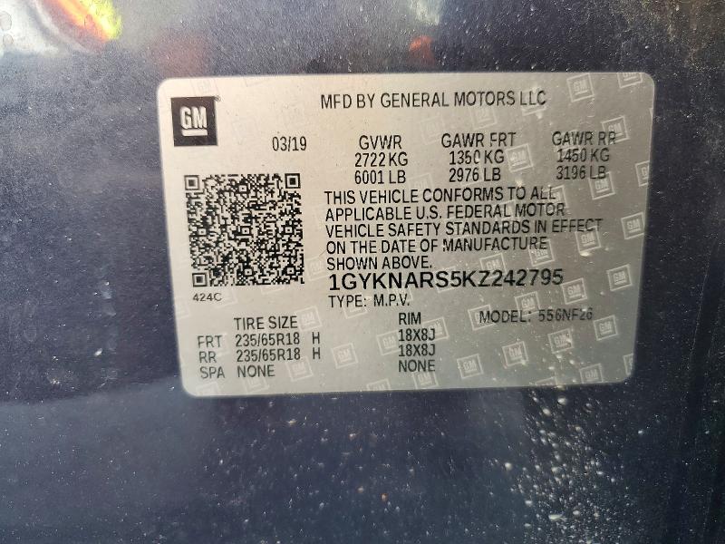 Продаж на аукціоні авто 2019 Cadillac Xt5, vin: 1GYKNARS5KZ242795, номер лоту: 61577616