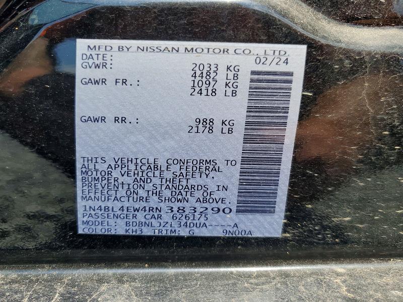 60004086 :رقم المزاد ، 1N4BL4EW4RN383290 vin ، 2024 Nissan Altima مزاد بيع