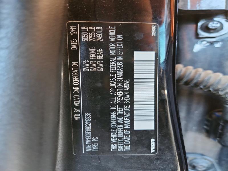 63320186 :رقم المزاد ، YV1902FH8C2119238 vin ، 2012 Volvo S60 مزاد بيع