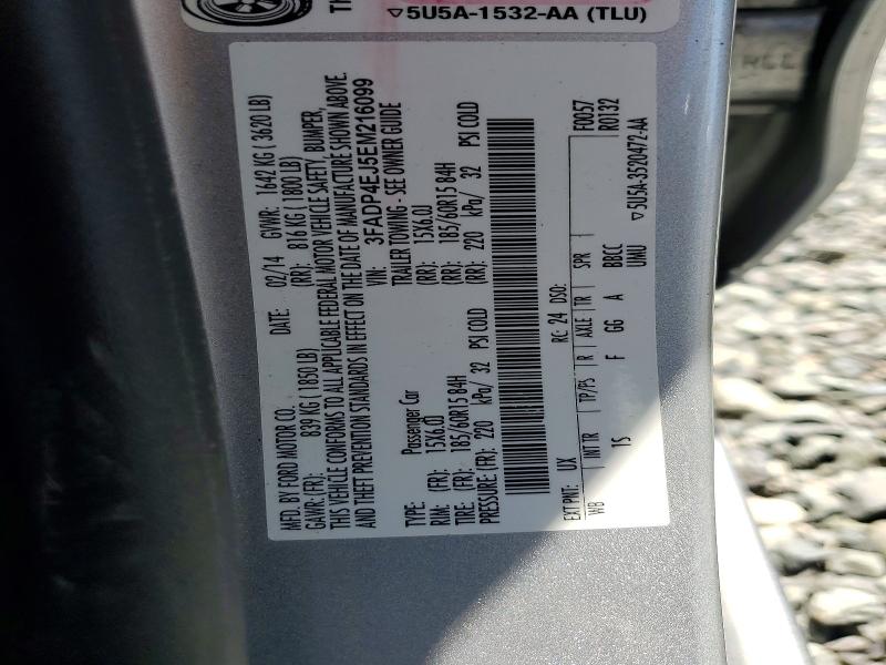 Продажа на аукционе авто 2014 Ford Fiesta, vin: 3FADP4EJ5EM216099, номер лота: 61359996