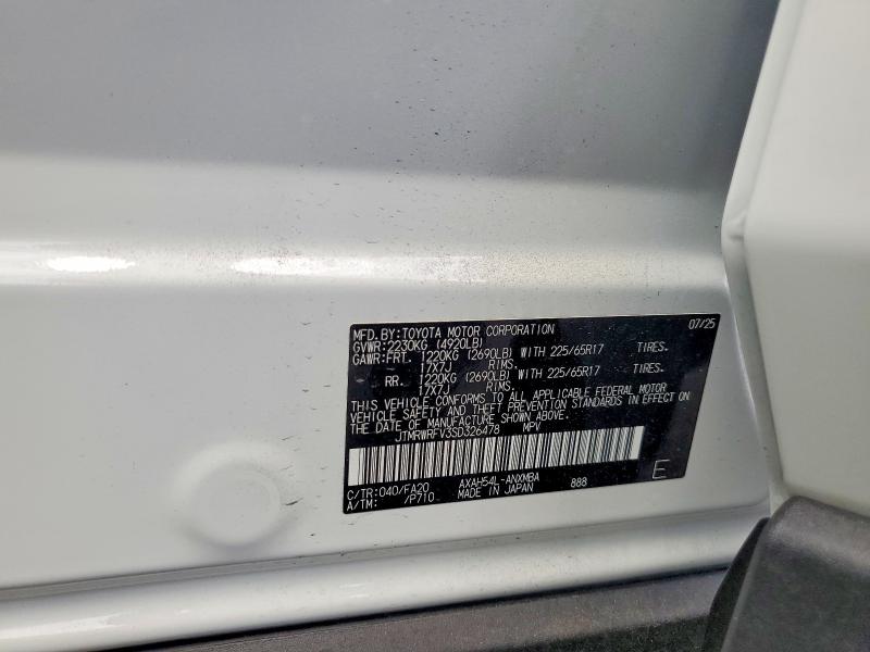 Aukcja sprzedaży 2025 Toyota Rav4 Hybrid, vin: JTMRWRFV3SD326478, numer aukcji: 59722726