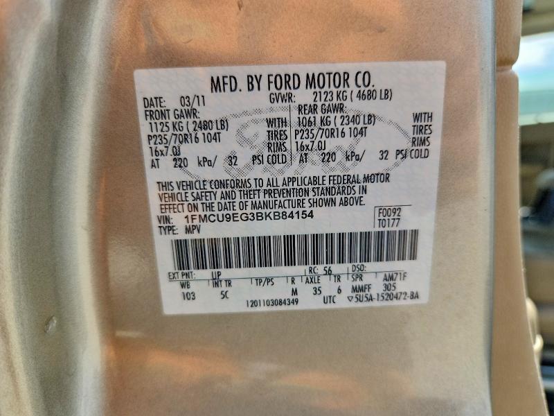 Aukcja sprzedaży 2011 Ford Escape, vin: 1FMCU9EG3BKB84154, numer aukcji: 59860336