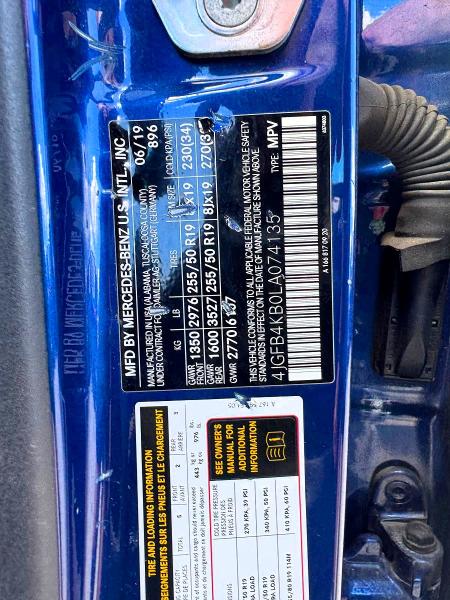 Aukcja sprzedaży 2020 Mercedes-benz Gle, vin: 4JGFB4KB0LA074135, numer aukcji: 61219546